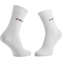 Zestaw 3 par wysokich skarpet unisex FILA - F9630 White. Białe skarpetki damskie Fila, bez wzorów, z elastanu. Za 39,99 zł.