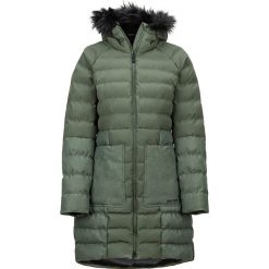 Płaszcz zimowy "Margaret Featherless" w kolorze oliwkowym. Brązowe kurtki damskie Marmot, na zimę, m, bez wzorów, z materiału. W wyprzedaży za 769,95 zł.