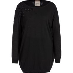 Sweter TwinSet 192TP332B. Czarne swetry damskie Twinset, s, bez wzorów, z wełny, klasyczne, bez rękawów, bez kaptura. W wyprzedaży za 479,00 zł.
