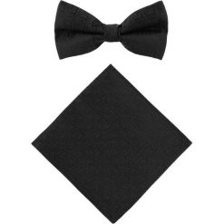 Mucha z poszetką MUC0003142. Czarne muszki męskie Giacomo Conti, bez wzorów, eleganckie. Za 129,00 zł.
