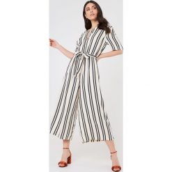 Kombinezony damskie: MSCH Copenhagen Kombinezon Common Jio – White,Beige,Multicolor,Offwhite