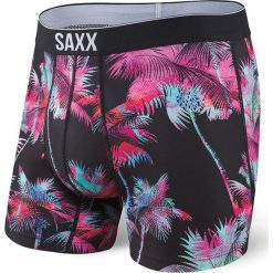 Męskie bokserki SAXX Volt Washed Away. Pomarańczowe bokserki męskie Saxx, bez wzorów, z dzianiny. Za 110,99 zł.