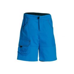 Spodenki turystyczne MH500 dla chłopców. Szare spodenki chłopięce QUECHUA, bez wzorów, z bawełny. Za 39,99 zł.