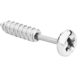 EtNox Hard and Heavy Screw Kolczyki - Earpin srebrny. Szare kolczyki damskie marki etNox Hard and Heavy, srebrne. Za 42,90 zł.