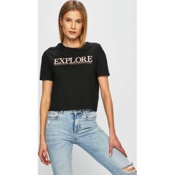 Tally Weijl - Top. Bluzki damskie TALLY WEIJL, s, z nadrukiem, z bawełny, z okrągłym kołnierzem. W wyprzedaży za 27,90 zł.