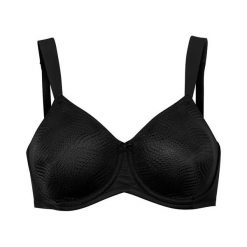 Triumph "Biustonosz ""Minimizer""" Essential czarny female czarny 95G. Czarne biustonosze sportowe damskie Triumph, s, z haftami, z satyny. Za 169,00 zł.
