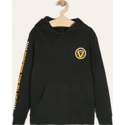 Vans - Bluza dziecięca 129-173 cm. Czarne bluzy chłopięce Vans, z nadrukiem, z bawełny, bez rękawów, z kapturem. Za 239,90 zł.