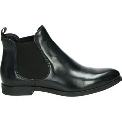 Botki - 183101FY P BL. Czarne botki damskie skórzane Venezia. Za 299,00 zł.
