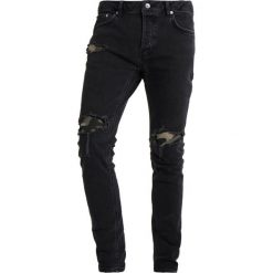 Topman CAMO Jeansy Slim Fit black. Czarne jeansy męskie relaxed fit marki Topman. W wyprzedaży za 224,10 zł.