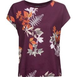 Shirt z różnych materiałów bonprix czarny bez z nadrukiem. Fioletowe koszulki damskie bonprix, na co dzień, z nadrukiem, z materiału, z okrągłym kołnierzem, bez rękawów. Za 69,99 zł.