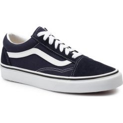 Tenisówki VANS - Old Skool VN0A4BV5V7E1 Night Sky/True White. Niebieskie półbuty damskie Vans, bez wzorów, ze skóry, bez zapięcia. W wyprzedaży za 249,00 zł.