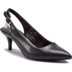 Sandały S.OLIVER - 5-29500-22 Black 001. Czarne klapki damskie S.Oliver, z aplikacjami, ze skóry ekologicznej, bez obcasa, na obcasie. Za 189,90 zł.