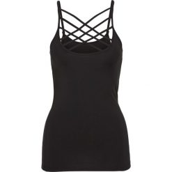 Top bonprix czarny. Czarne topy damskie bonprix, w paski. Za 44,99 zł.