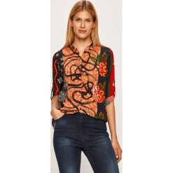 Desigual - Koszula. Bluzki damskie Desigual, s, bez wzorów, z wiskozy, casualowe, ze stójką, bez rękawów. W wyprzedaży za 179,90 zł.