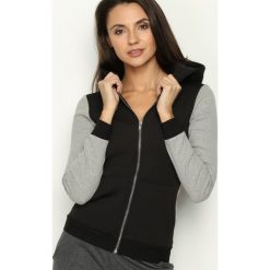 Czarna Bluza Wonderfall. Czarne bluzy rozpinane damskie Born2be, l, z dzianiny, z kapturem. Za 59,99 zł.