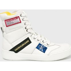 Calvin Klein Jeans - Buty. Białe buty sportowe męskie marki Calvin Klein Jeans, z jeansu, na sznurówki. Za 1099,00 zł.