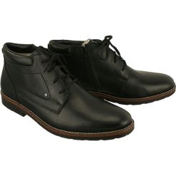 RIEKER 35332-00 black, trzewiki męskie. Czarne buty wizytowe męskie Rieker, z wełny, bez zapięcia. W wyprzedaży za 296,90 zł.