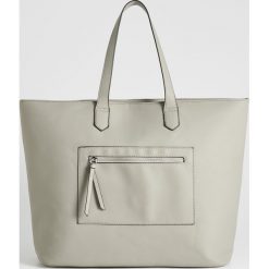 Torba shopper - Szary. Szare torby damskie na zakupy Sinsay, bez wzorów, bez dodatków. Za 29,99 zł.