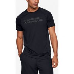 Under Armour MK-1 Koszulka Czarny. Czarne podkoszulki męskie Under Armour, s, z nadrukiem, z elastanu, z krótkim rękawem. Za 188,95 zł.