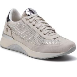 Sneakersy XTI - 48934 Offwhite. Brązowe półbuty damskie Xti, bez wzorów, ze skóry ekologicznej, bez obcasa, na płaskiej podeszwie, bez zapięcia. Za 199,00 zł.