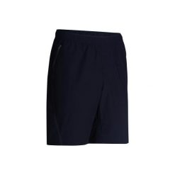 Spodenki fitness kardio FST120 męskie. Czarne spodenki sportowe męskie DOMYOS, s, z poliesteru, na fitness i siłownię. W wyprzedaży za 24,99 zł.