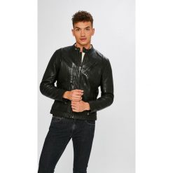 Pepe Jeans - Kurtka skórzana Culpeper. Czarne kurtki męskie jeansowe marki Pepe Jeans, l. W wyprzedaży za 879,90 zł.