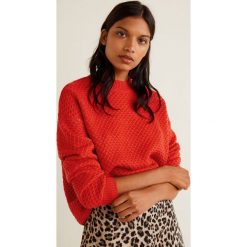 Mango - Sweter Miriam. Czerwone swetry klasyczne damskie marki Mango, s, z dzianiny, z okrągłym kołnierzem. Za 119,90 zł.
