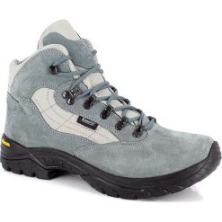 Buty trekkingowe męskie: Skórzane buty trekkingowe „Nimba” w kolorze szaroniebieskim