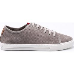 S. Oliver - Tenisówki. Szare trampki męskie S.Oliver, bez wzorów, ze skóry, na sznurówki. W wyprzedaży za 129,90 zł.