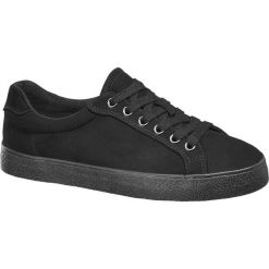 Sneakersy damskie Graceland czarne. Czarne sneakersy damskie Graceland, z bawełny. Za 62,00 zł.
