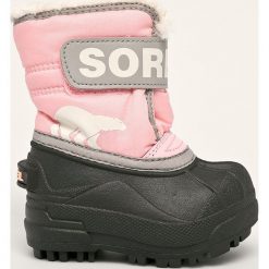 Sorel - Śniegowce dziecięce Toddler Snow Commander. Różowe śniegowce dziewczęce Sorel. W wyprzedaży za 179,90 zł.