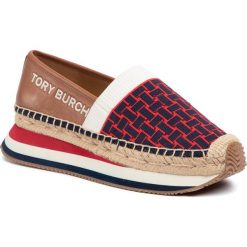 Espadryle TORY BURCH - Daisy Slip-On Trainer 61269 Multi/Mid Tan 401. Pomarańczowe espadryle damskie Tory Burch, bez wzorów, ze skóry, bez obcasa, na płaskiej podeszwie. Za 1099,00 zł.