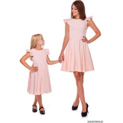 LATORI - Sukienka z kolekcji Mama i Córka LD16. Różowe sukienki dziewczęce z falbanami Pakamera, eleganckie. Za 69,00 zł.