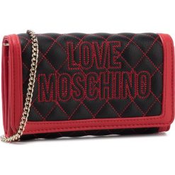 Torebka LOVE MOSCHINO - JC5644PP08KG100B Nero/Rosso. Czarne torebki klasyczne damskie Love Moschino, bez wzorów, ze skóry ekologicznej, wizytowe, bez dodatków. W wyprzedaży za 349,00 zł.