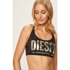 Diesel - Biustonosz kąpielowy. Czarne stroje kąpielowe damskie Diesel, s, z nadrukiem, z elastanu. Za 259,90 zł.