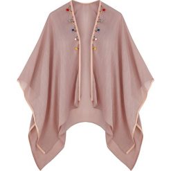 Poncho bonprix stary jasnoróżowy - matowy niebieski. Różowe żakiety damskie bonprix, bez wzorów. Za 59,99 zł.