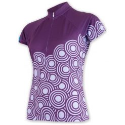 Sensor Damska kosyulka rowerowa Cyklo Circle Purple. Fioletowe bluzki sportowe damskie Sensor, bez wzorów, bez kołnierzyka, z krótkim rękawem, krótkie, bez kaptura, na fitness i siłownię. Za 179,00 zł.