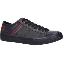 Czarne trampki sznurowane Big Star DD174254. Czarne trampki męskie BIG STAR, bez wzorów, retro, na sznurówki. Za 108,99 zł.