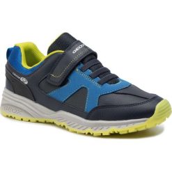 Sneakersy GEOX - J Bernie B J9411B 0BUCE C4226 D Navy/Royal. Niebieskie trampki chłopięce Geox, bez wzorów, ze skóry ekologicznej, na rzepy. Za 219,00 zł.