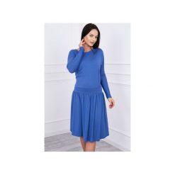 SUKIENKA POCKET JEANS. Niebieskie sukienki damskie Meleksima, s, z aplikacjami, z wiskozy, bez kołnierzyka, bez rękawów. Za 116,35 zł.