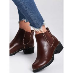 Brązowe Botki Used To Before. Pomarańczowe botki damskie vices, bez obcasa, na obcasie, bez zapięcia. Za 79,99 zł.