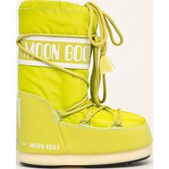 Moon Boot - Śniegowce dziecięce. Żółte śniegowce dziewczęce na sznurówki. W wyprzedaży za 329,90 zł.