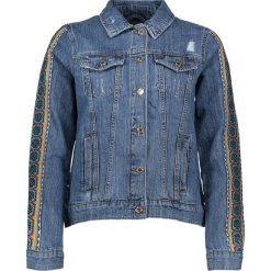 Kurtka dżinsowa w kolorze niebieskim. Niebieskie kurtki damskie Tom Tailor Classic, xs, z aplikacjami, z bawełny, bez kaptura. W wyprzedaży za 136,95 zł.