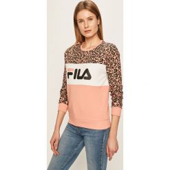 Fila - Bluza. Różowe bluzy damskie Fila, s, z nadrukiem, z bawełny, bez rękawów, bez kaptura. Za 279,90 zł.