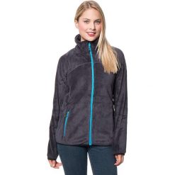 Bluza polarowa w kolorze antracytowo-turkusowym. Szare kurtki damskie CMP Women, bez wzorów, z materiału, bez rękawów, bez kaptura. W wyprzedaży za 107,95 zł.