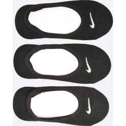 Nike - Stopki (3-pack). Czarne skarpetki damskie marki Nike, z elastanu. W wyprzedaży za 39,90 zł.