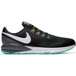 Buty Nike Air Zoom Structure 22 M Jadeitowo-Czarne. Czarne buty sportowe męskie Nike, na sznurówki, do biegania. Za 399,99 zł.