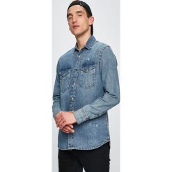 Premium by Jack&Jones - Koszula jeansowa. Niebieskie koszule męskie Premium by Jack&Jones, s, bez wzorów, z bawełny, klasyczne, z klasycznym kołnierzykiem, z długim rękawem. Za 259,90 zł.