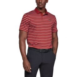 Under Armour Performance Polo Koszulka Czerwony. Czerwone podkoszulki męskie Under Armour, l, w paski, z elastanu, bez rękawów. Za 274,95 zł.