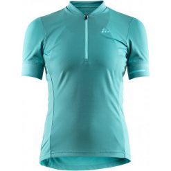 Craft Koszulka Rowerowa Damska Point, Jasnozielony L. Zielone bluzki sportowe damskie marki Craft, l, z klasycznym kołnierzykiem. Za 159,00 zł.